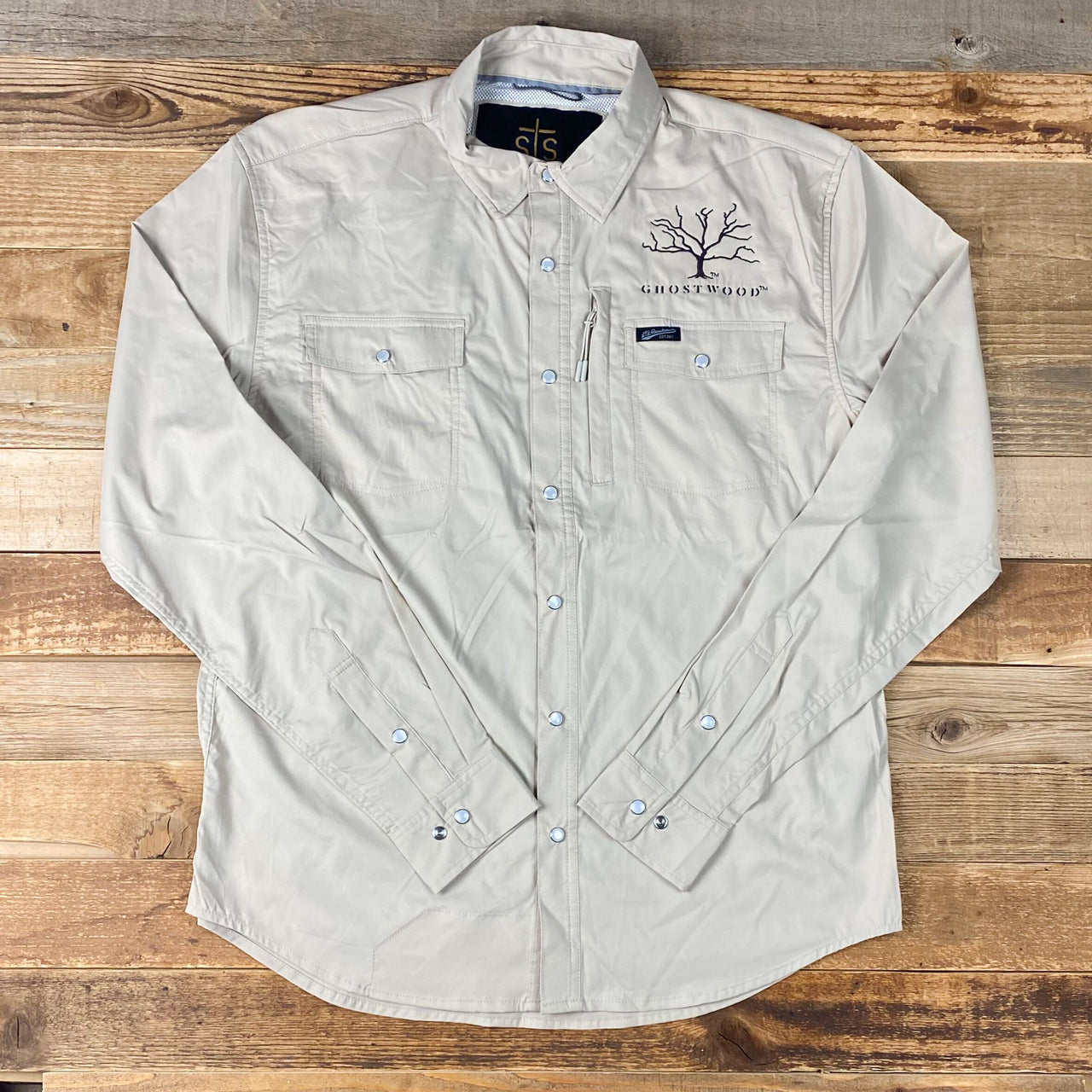 Ghostwood Fischer Long Sleeve Pearl Snap - Khaki