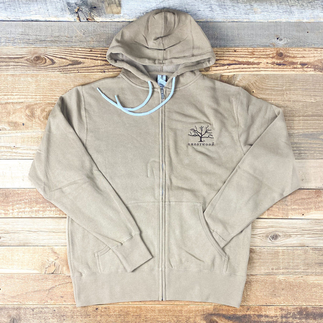 Ghostwood Lightweight Full Zip Hoodie - Sandstone