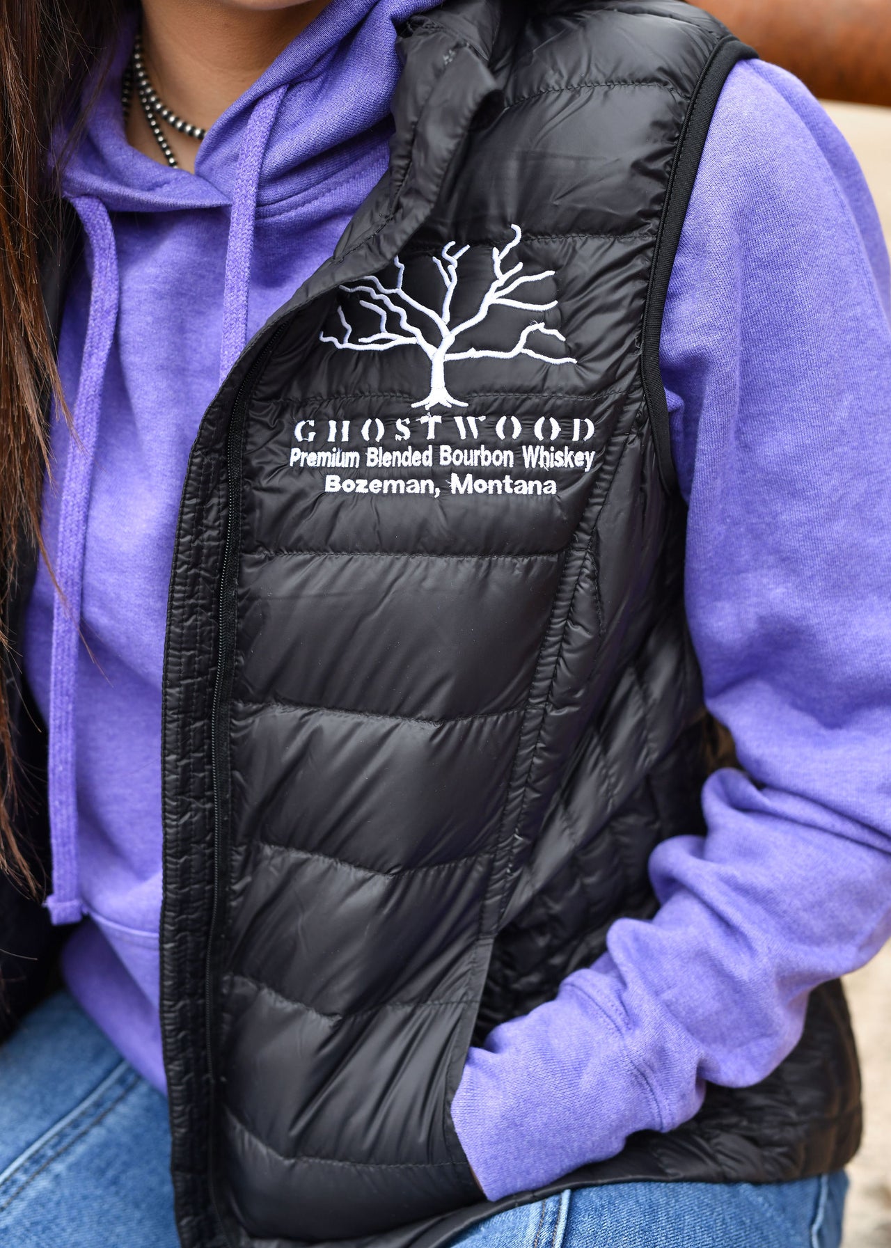 Ghostwood Black Puffer Vest