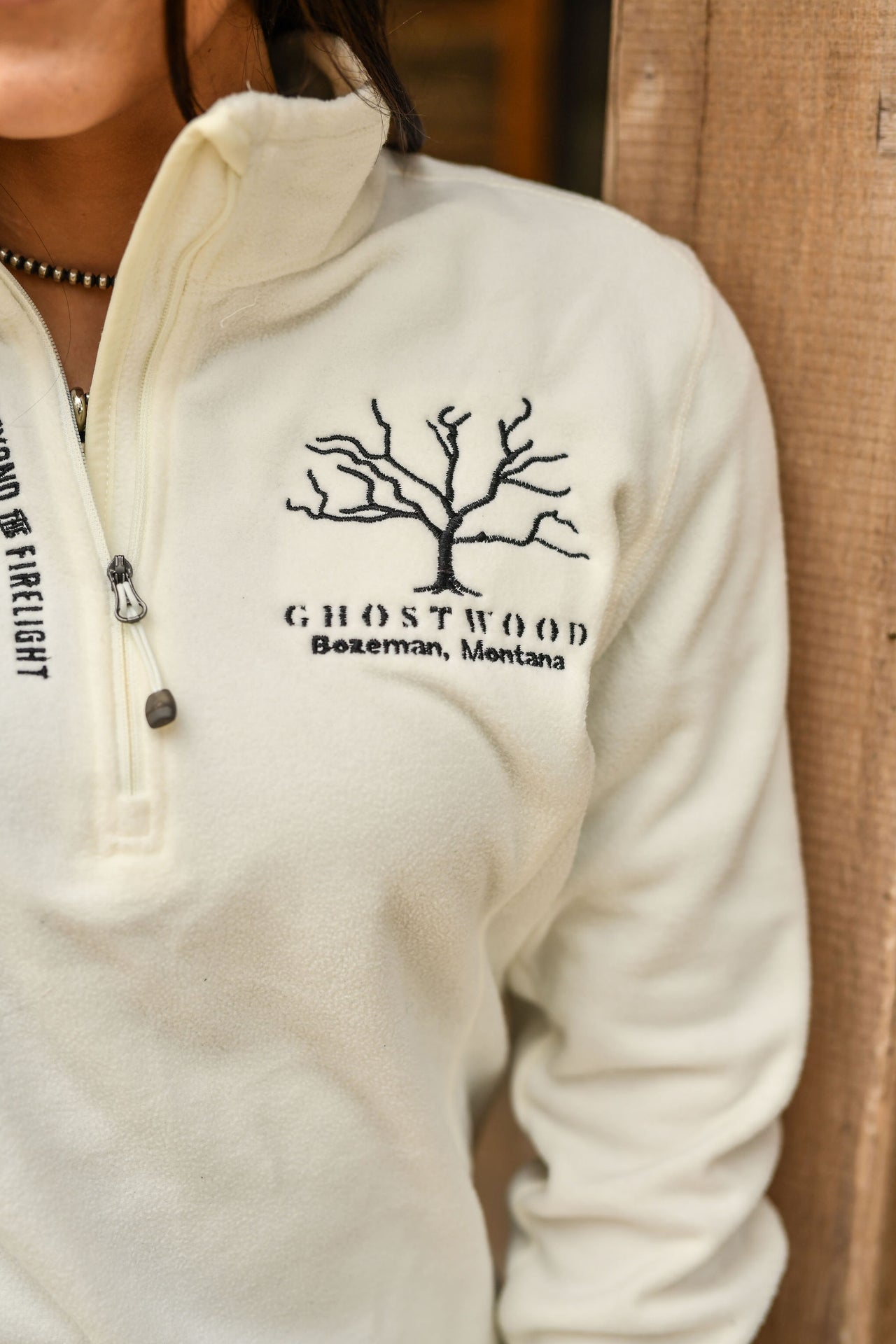 Women's Ghostwood Cream 1/4 Pullover Zip Fleece Sweastshirt