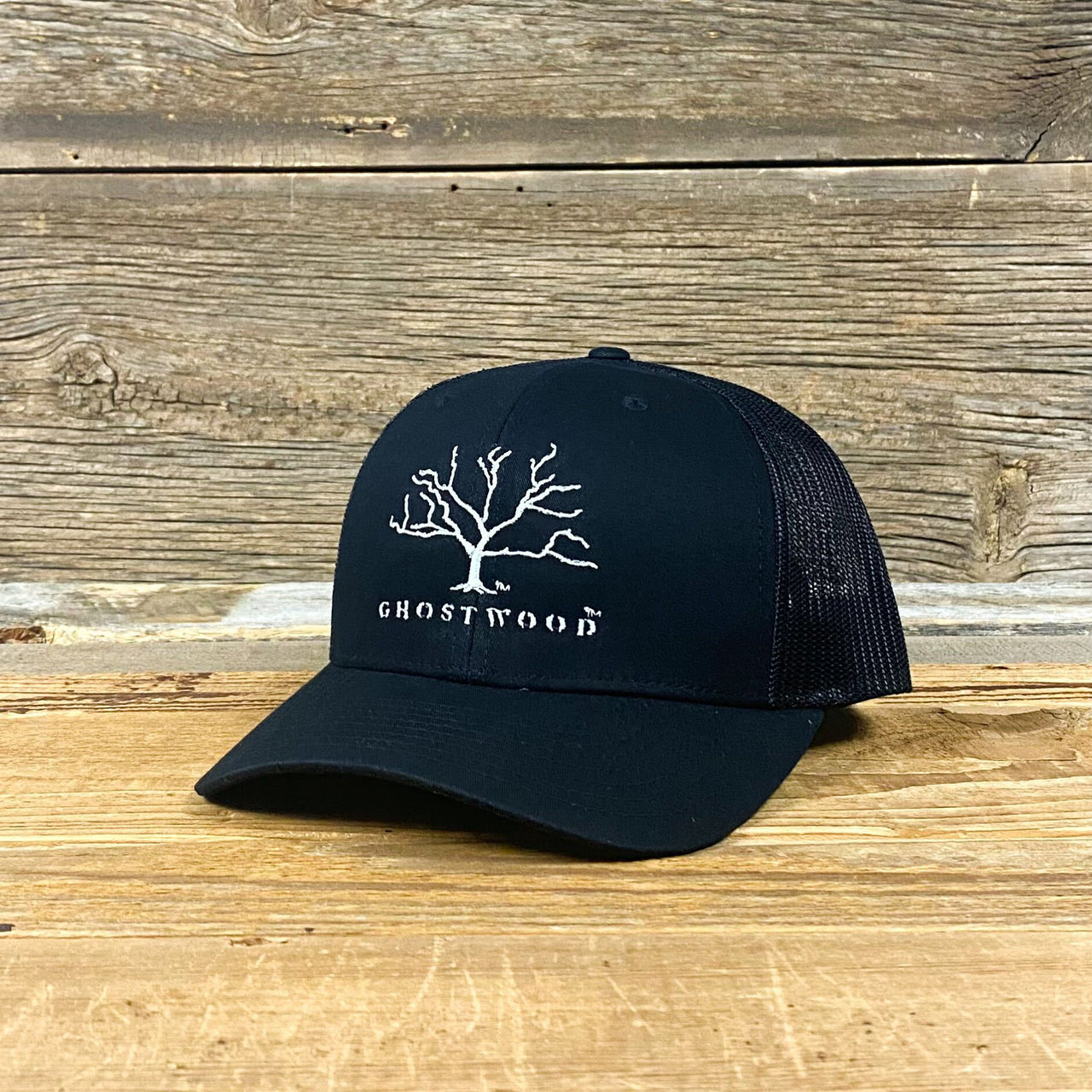 Ghostwood Black Trucker Hat